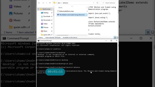OUTPUT OF The JButton and JLabel Swing Demonstration Program. Programming Language: Advanced Java смотреть онлайн
