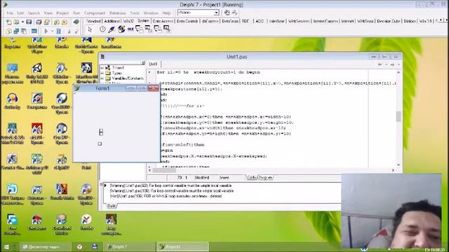 Змейка на делфи