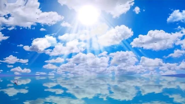 Футаж- фон.⛅ Облака. Облака - отражение на воде⛅⛅ смотреть онлайн