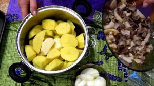 Картошка с копчёным салом