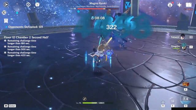 Spiral Abyss 2.7 C0 Xiao & C0 Yelan Duo Abyss F2P