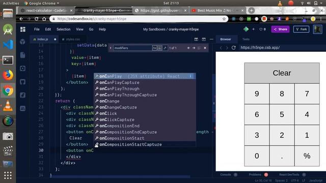 Calculator with React Hooks смотреть онлайн