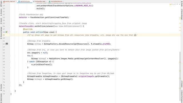 Face Detection | Google ML | Android Studio | Java смотреть онлайн