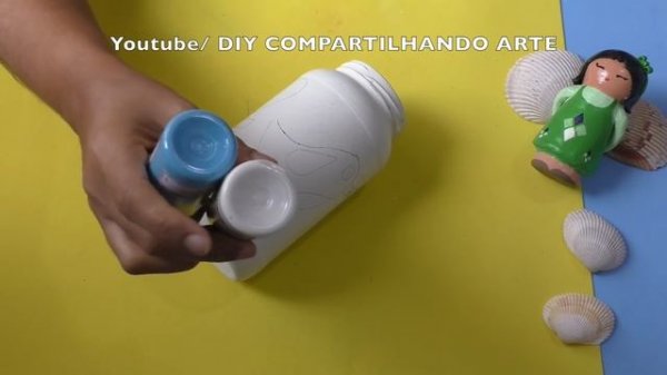 VIDROS DECORADOS COM COTONETES DIY 3 Ideias incríveis de artesanato do Compartilhando Arte