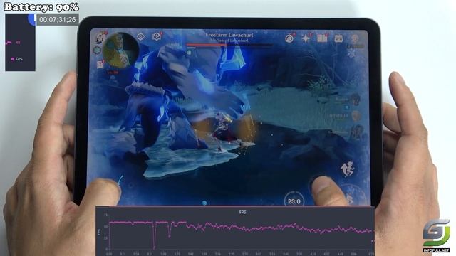 iPad Air 5 test game Genshin Impact Max Graphics | Highest 60FPS смотреть онлайн