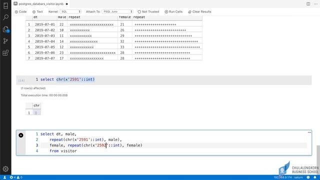 สอน PostgreSQL: การแสดงผลแบบ databars ด้วยฟังก์ชัน repeat() และ chr() смотреть онлайн