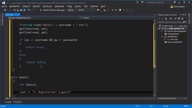 Login System with Registration & Filestoring & Filesystem C++ Tutorial Visual Studio смотреть онлайн