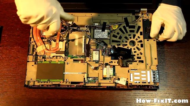 Lenovo ThinkPad W520 Disassembly, Fan Cleaning And Thermal Paste Replacement