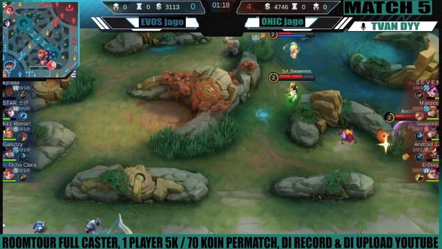 ROOM TURNAMEN MOBILE LEGENDS UNLOCK ALL SKIN , PART 211 , CASTER MOBILE LEGENDS INDONESIA , TVAN DY смотреть онлайн