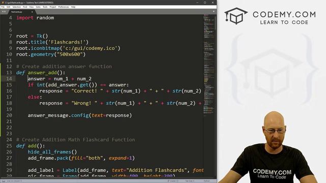 Answer Logic For Addition Flashcards - Python Tkinter GUI Tutorial 60 смотреть онлайн