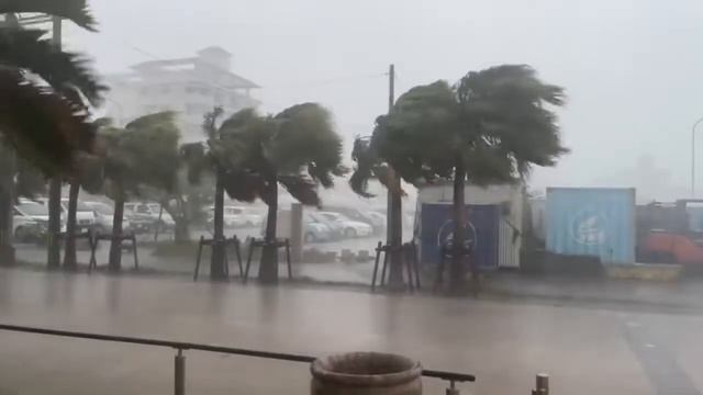 Тайфун Муйфа на острове Исигаки Япония. смотреть онлайн