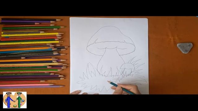 Как нарисовать гриб. Онлайн-школа рисования "Малевашки" смотреть онлайн