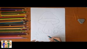 Как нарисовать гриб. Онлайн-школа рисования "Малевашки"