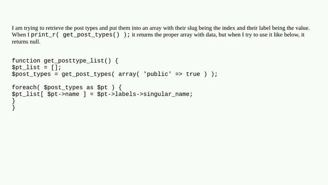 get_post_types() is returning null смотреть онлайн