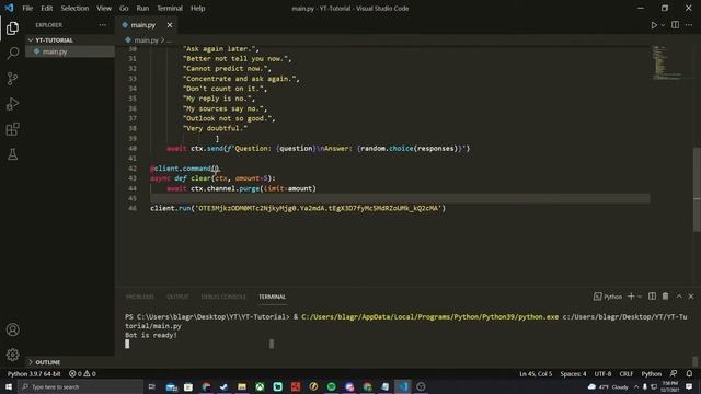 Making a Discord bot in Python (Part 3: Clear Command) смотреть онлайн