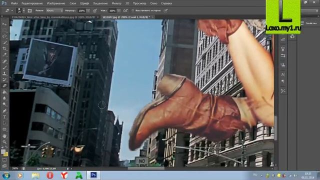 Смена фона с помощью Adobe Photoshop CS6 смотреть онлайн