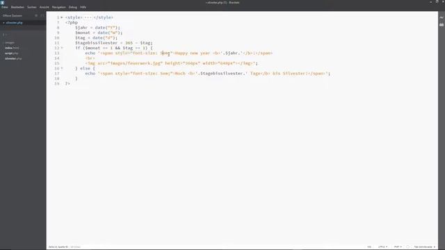 php Datum auslesen - Beispiel an einem Silvester-Skript - PixelComputers смотреть онлайн