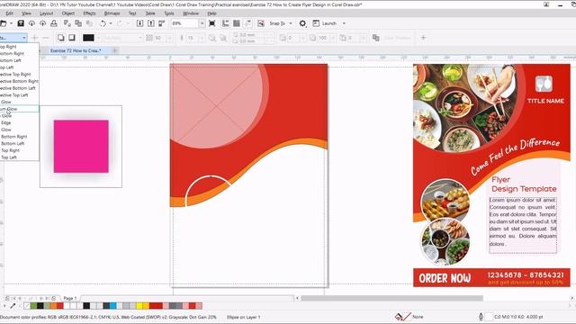 How to Create Flyer Design in Corel Draw Exercise No. 72 | CorelDraw Tutorial | YN Tutor смотреть онлайн