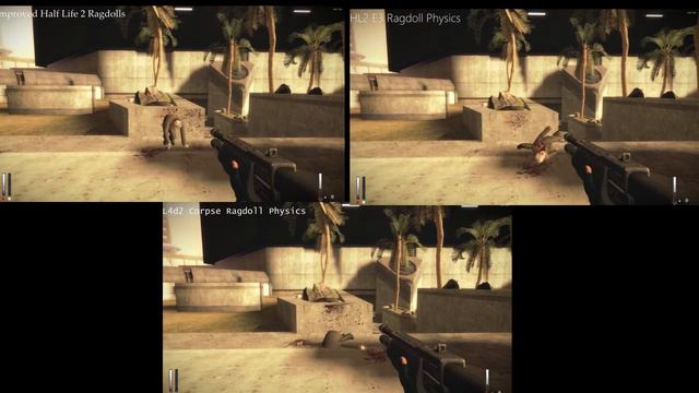 Gmod Comparison (HL2 EA3 Ragdoll Physics vs L4D2 Corpse Ragdoll Physics vs Improved hl2 ragdolls) смотреть онлайн