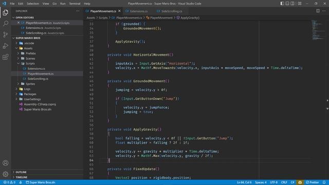 How to make Super Mario Bros in Unity (Part 2) - Movement/Physics смотреть онлайн