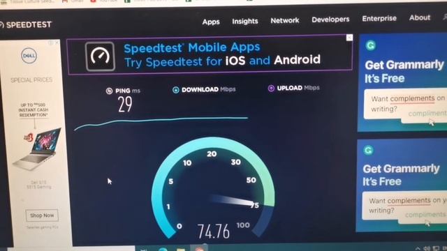 Speed Test on Asus 4G AC-68U Modem with Prolink PRN3006L 4G MODEM