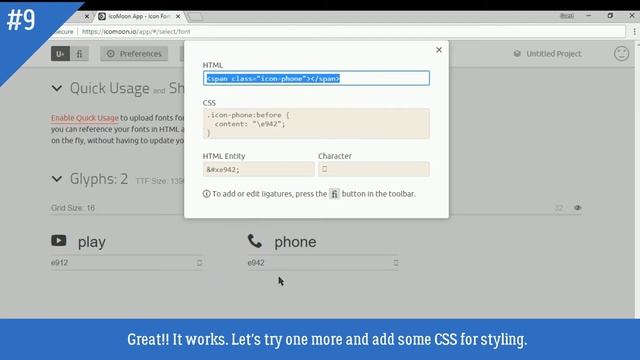 Using icon font with Icomoon смотреть онлайн