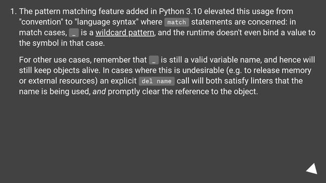 What is the purpose of the single underscore "_" variable in Python? смотреть онлайн