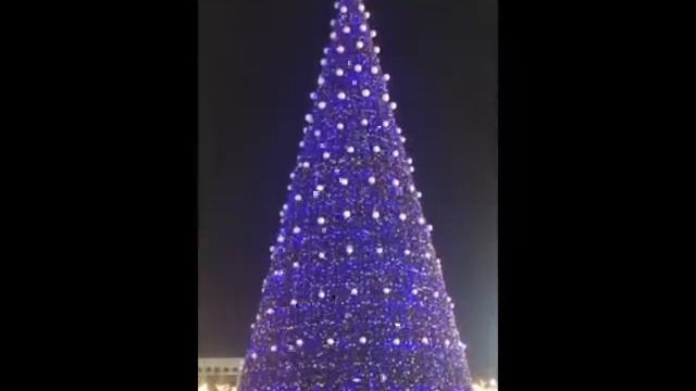 Завершена инсталляция коммерческой елки высотой 35 м и эффект/Узбекистан смотреть онлайн