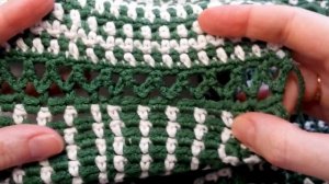 Ажурное соединение мотивов крючком.