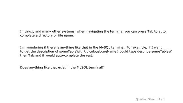 MySQL : Autocompletion in the MySQL command-line client смотреть онлайн