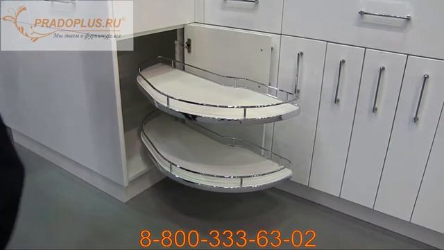 Выдвижные полки в угловой шкаф 900 мм, BRILLIANT, выдвижение в левую сторону смотреть онлайн