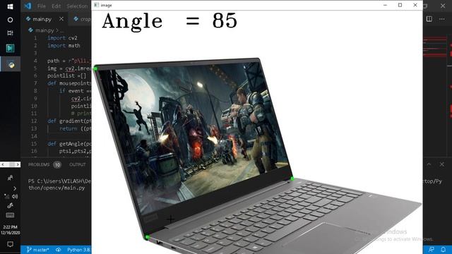How to find angle Using opencv Python смотреть онлайн