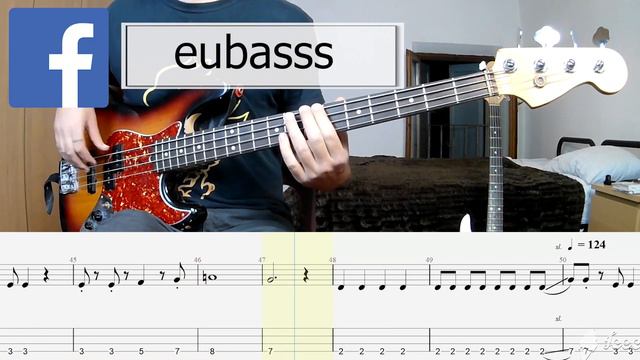 Patti Smith Group - Because the Night BASS COVER + PLAY ALONG TAB + SCORE смотреть онлайн