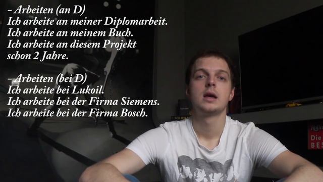 Главные немецкие глаголы, управления №14: arbeiten (an + D) (bei + D) смотреть онлайн