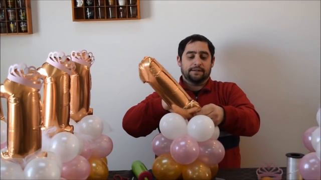 1st birthday princess party balloon decoration centerpiece idea easy and simple 5 mins to make смотреть онлайн