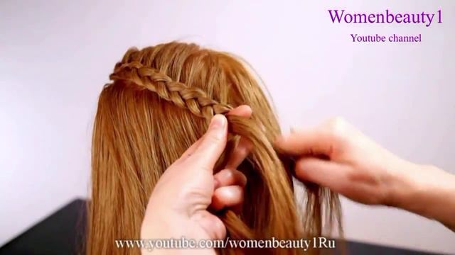 Прически для длинных и средних волос. Обратные французские косы смотреть онлайн