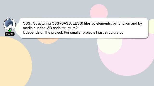 CSS : Structuring CSS (SASS, LESS) files by elements, by function and by media queries: 3D code str смотреть онлайн