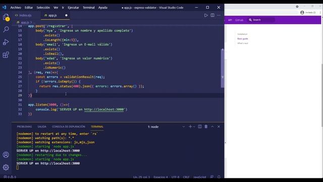 15 - Express Validator. Validaciones de formulario con Node Js. смотреть онлайн