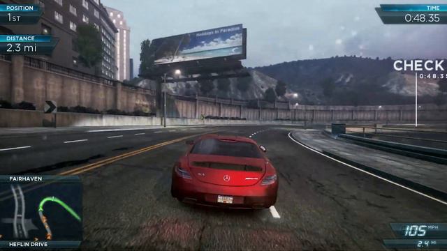 Need for Speed Most Wanted 2012 Mercedes-Benz SLS AMG смотреть онлайн