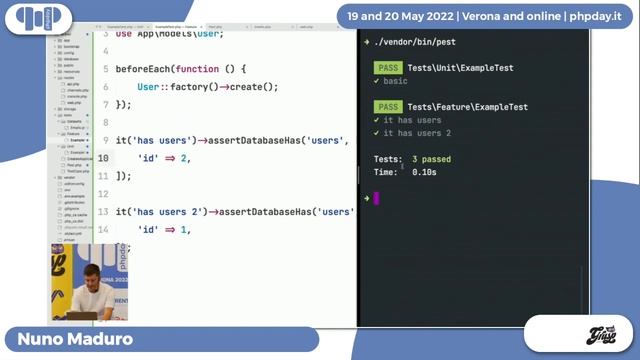 Introducing PEST — a delightful PHP Testing Framework | Nuno Maduro | phpday 2022 смотреть онлайн