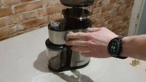 Недорогая кофемолка для рожка! Обзор кофемолки kitfort KT-717. Китфорт  Жерновая кофемолка