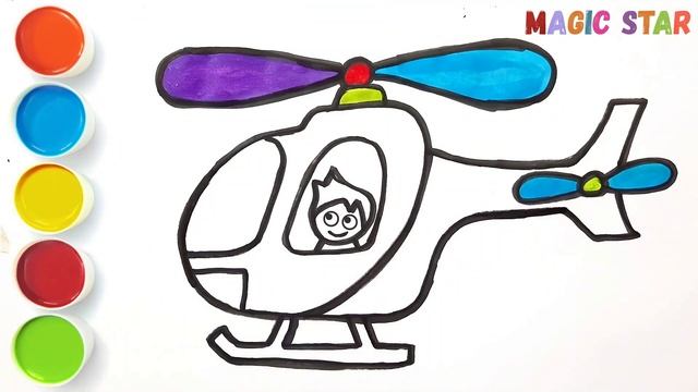 ??Easy How to Draw Helicopter for kids | Draw Helicopter смотреть онлайн