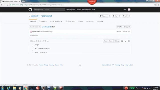Learn Git in 8 minutes - Installation and Basic commands in Ubuntu смотреть онлайн