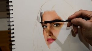 Урок для тех, кто хочет научиться рисовать. Рисую портрет цветными карандашами.