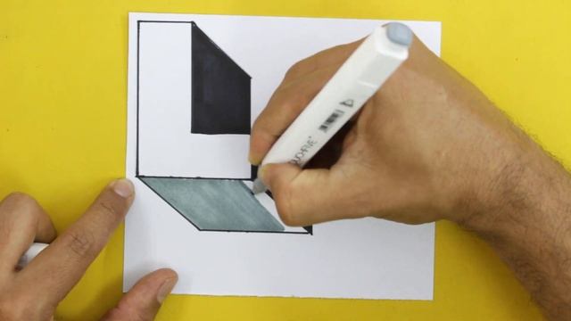 COMO Dibujar LETRAS En 3D LETRA L  ? How To Draw 3D LETTERS  ► Dibujar Letras BONITAS En 3D