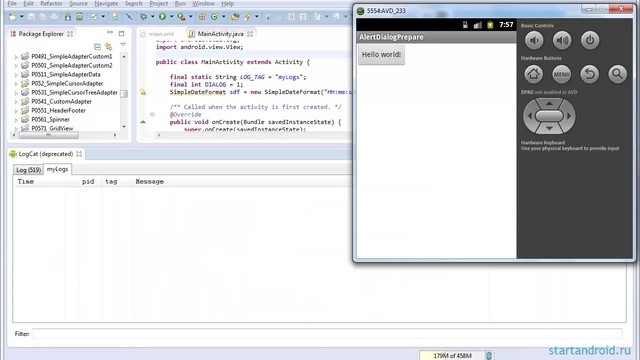 61. Диалоги. AlertDialog.Метод onPrepareDialog смотреть онлайн