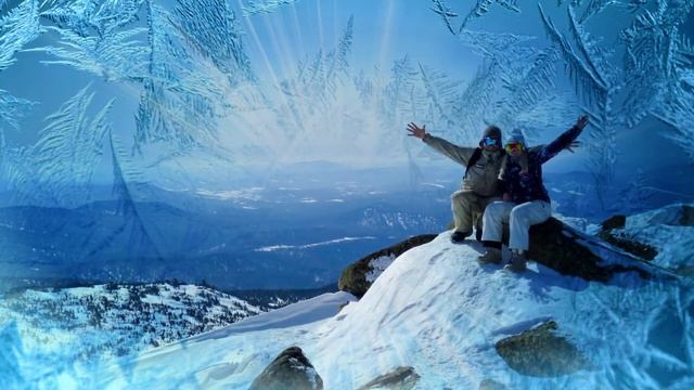 Маркеры на градиент.Зимняя открытка. смотреть онлайн