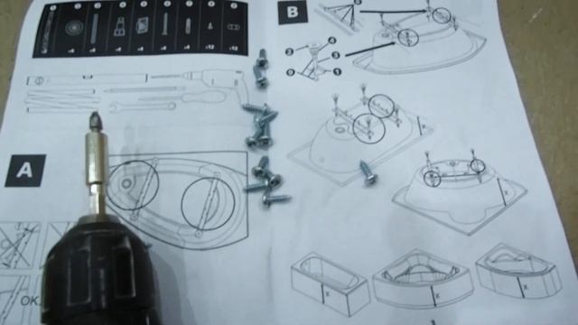 Установка угловой акриловой ванны на ножках своими руками/ Часть 1/ Демонтаж и монтаж. смотреть онлайн