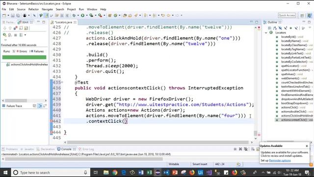 Selenium with Java 26 - Actions class contextClick() & contextClick(WebElement onElement) methods смотреть онлайн