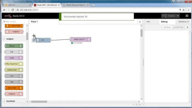 Amazon Web Services (AWS) IoT MQTT Node-RED Raspberry Pi & PLC смотреть онлайн